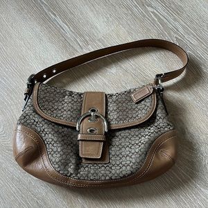 Coach Y2K soho shoulder purse buckle jacquard hobo